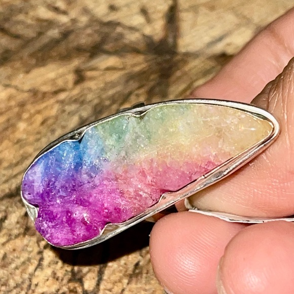 Solar Quartz Ring Size 7 1/4 - Picture 5 of 6